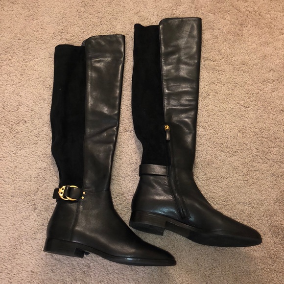 Tory Burch Leather/Suede Over The Knee Boot